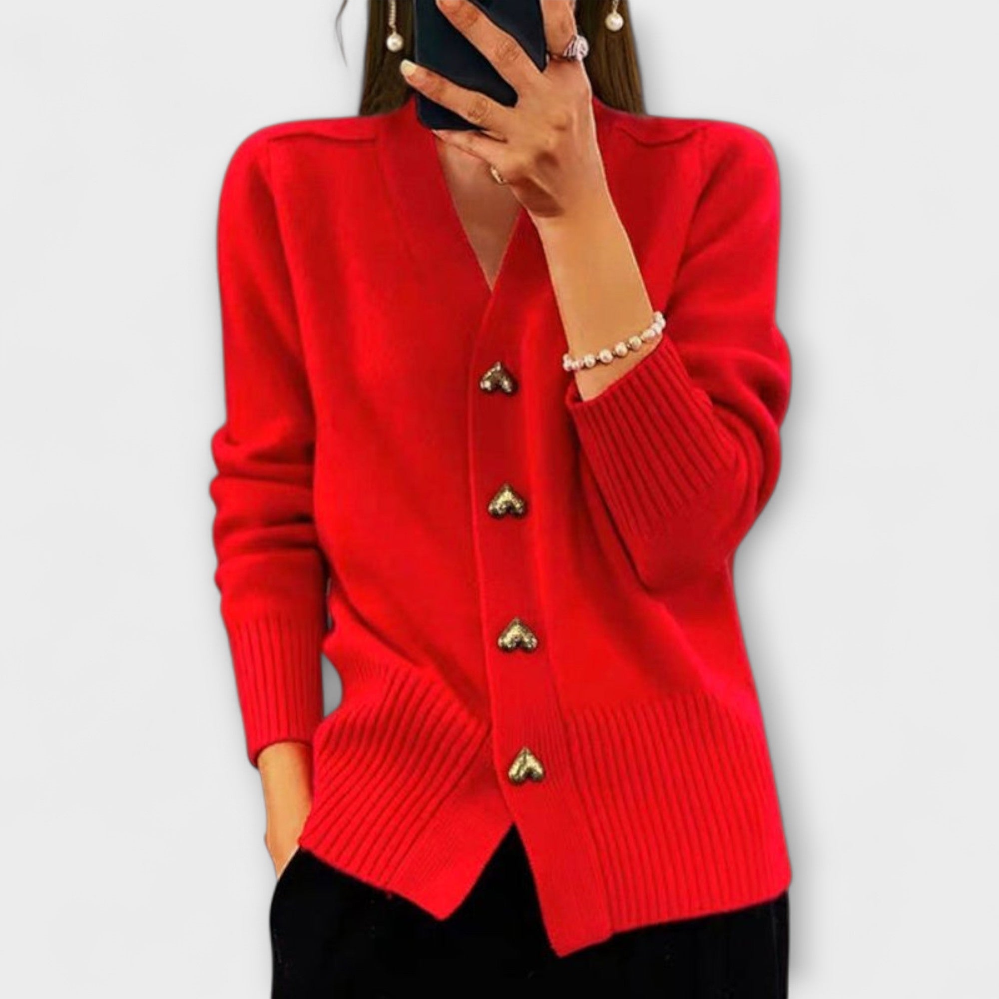 Marij – Vintage Görünümlü V-Yaka Kadın Kazak