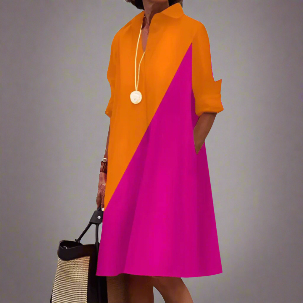 Sandrine | Rahat ve Şık Polo Elbise