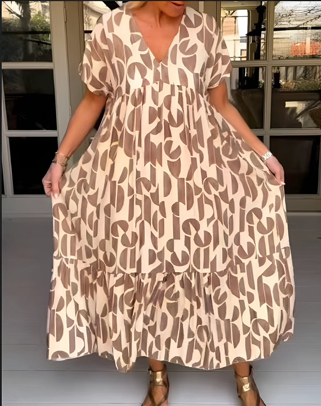 Colette | V Yaka Akışkan Elbise