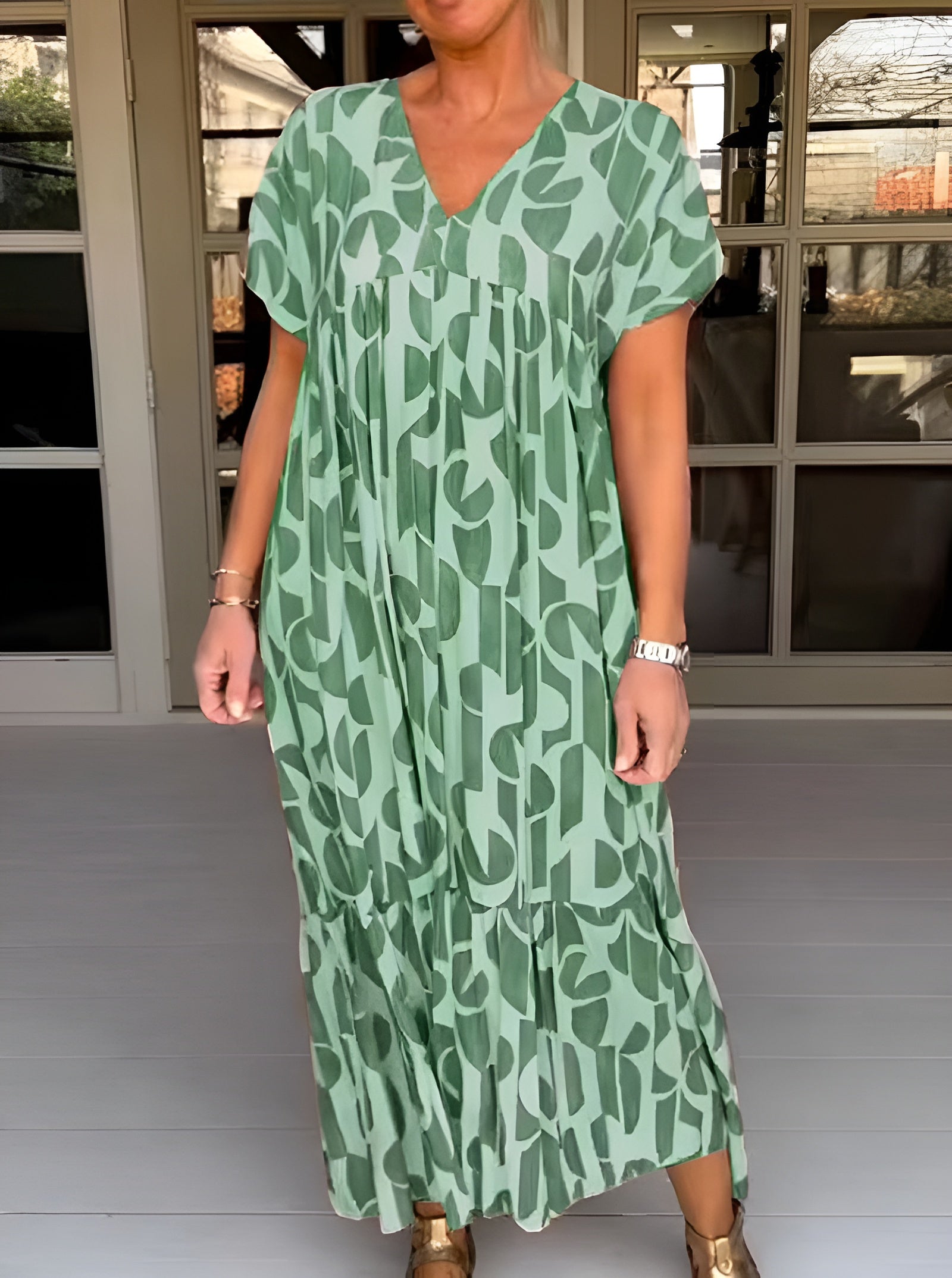 Colette | V Yaka Akışkan Elbise