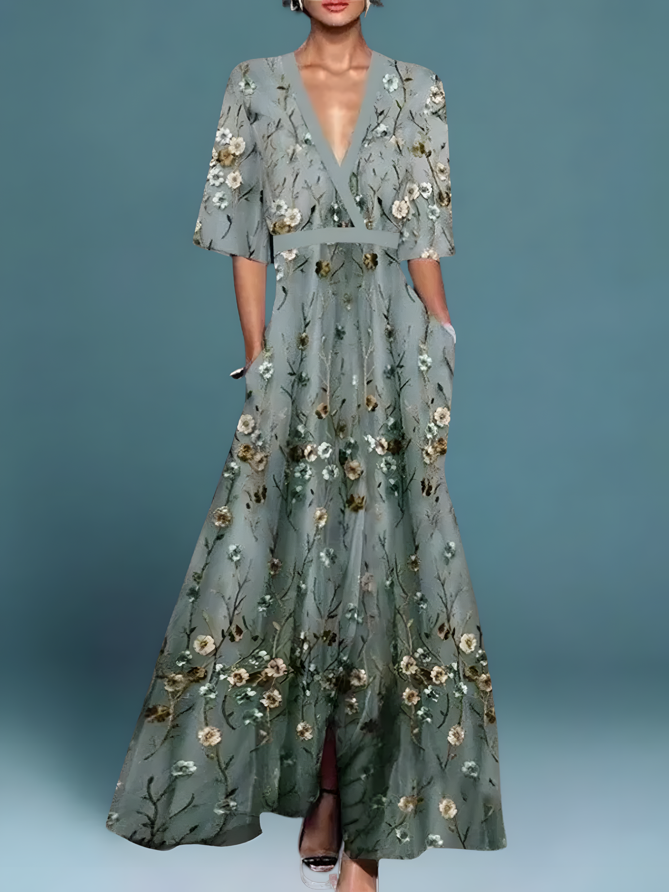 Laure | Şık Çiçekli Elbise