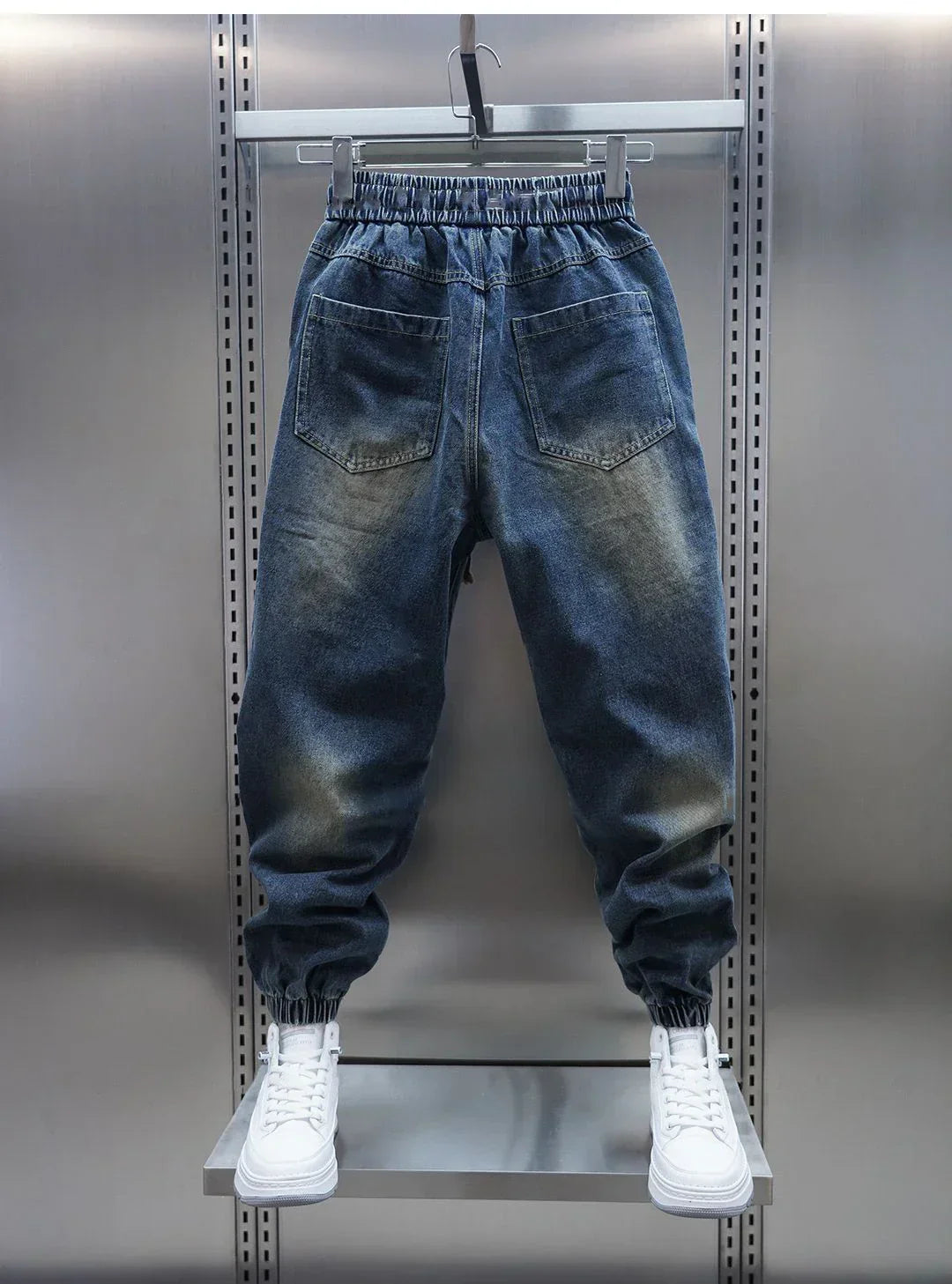 Galvan™ | Denim Bel Lastiği Olan Baggy Pantolon