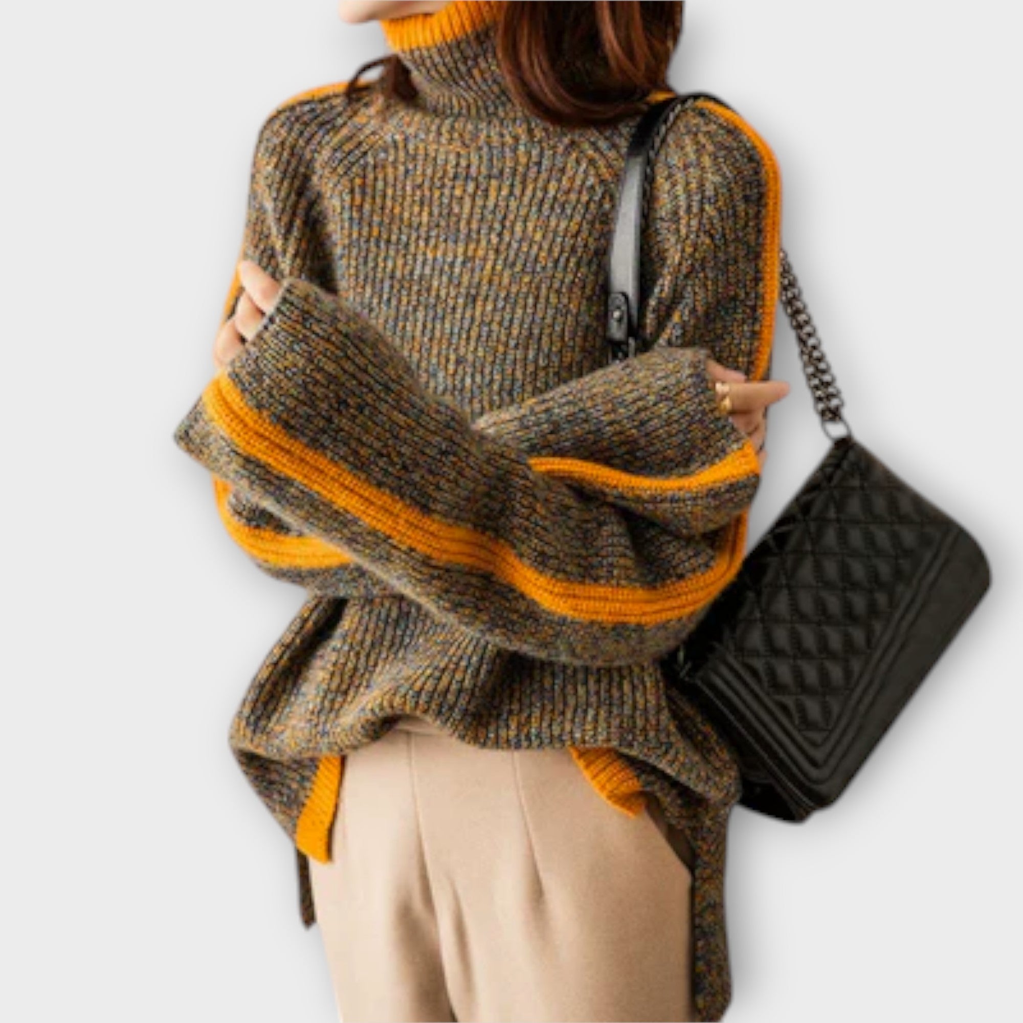 Breseis - Vintage Yüksek Yaka Kazak