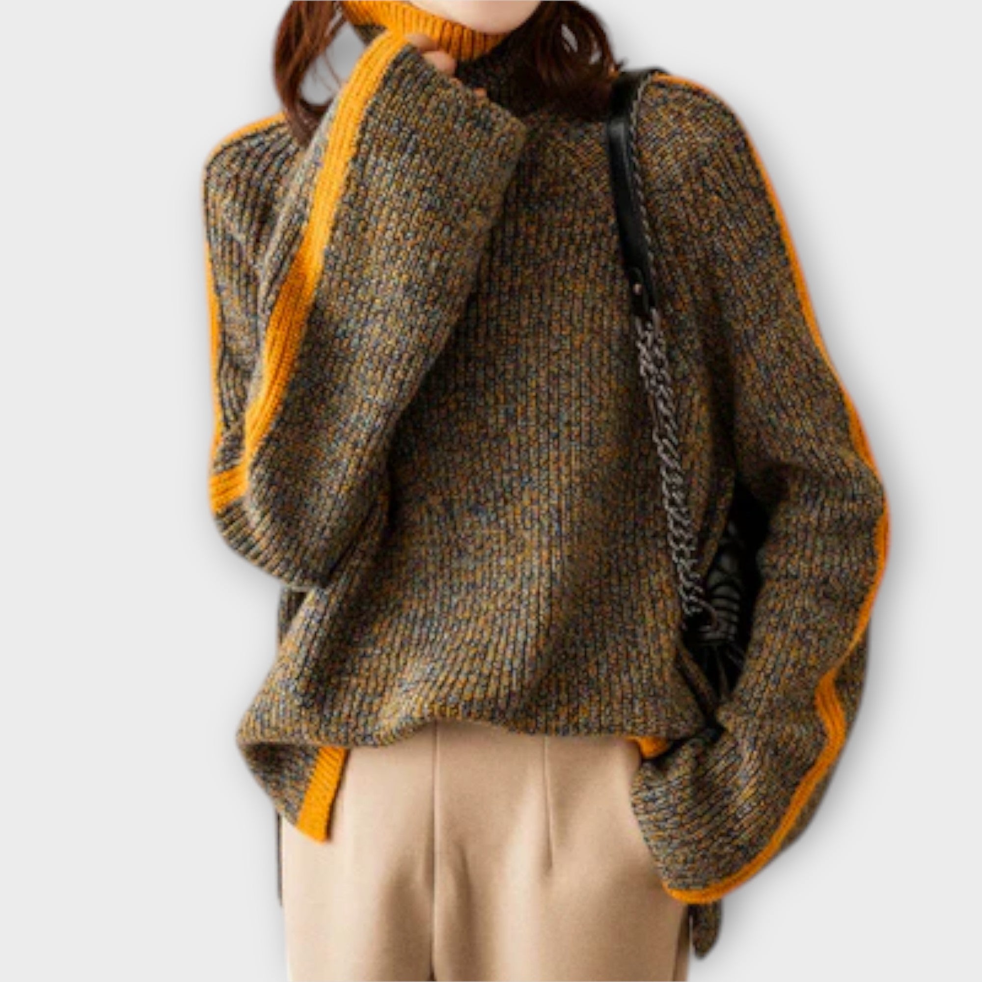 Breseis - Vintage Yüksek Yaka Kazak