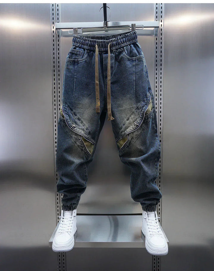 Galvan™ | Denim Bel Lastiği Olan Baggy Pantolon