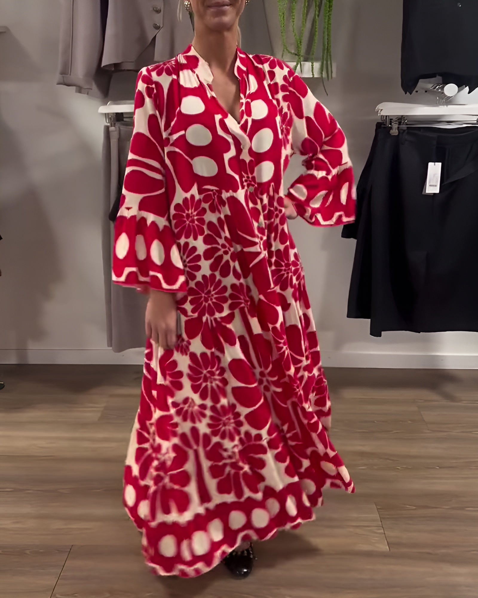 Marielle | Şık Maxi Desenli Elbise