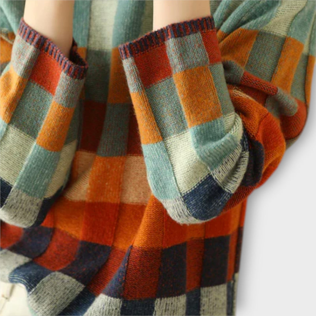 Erika - Patchwork Yüksek Yaka Kazak