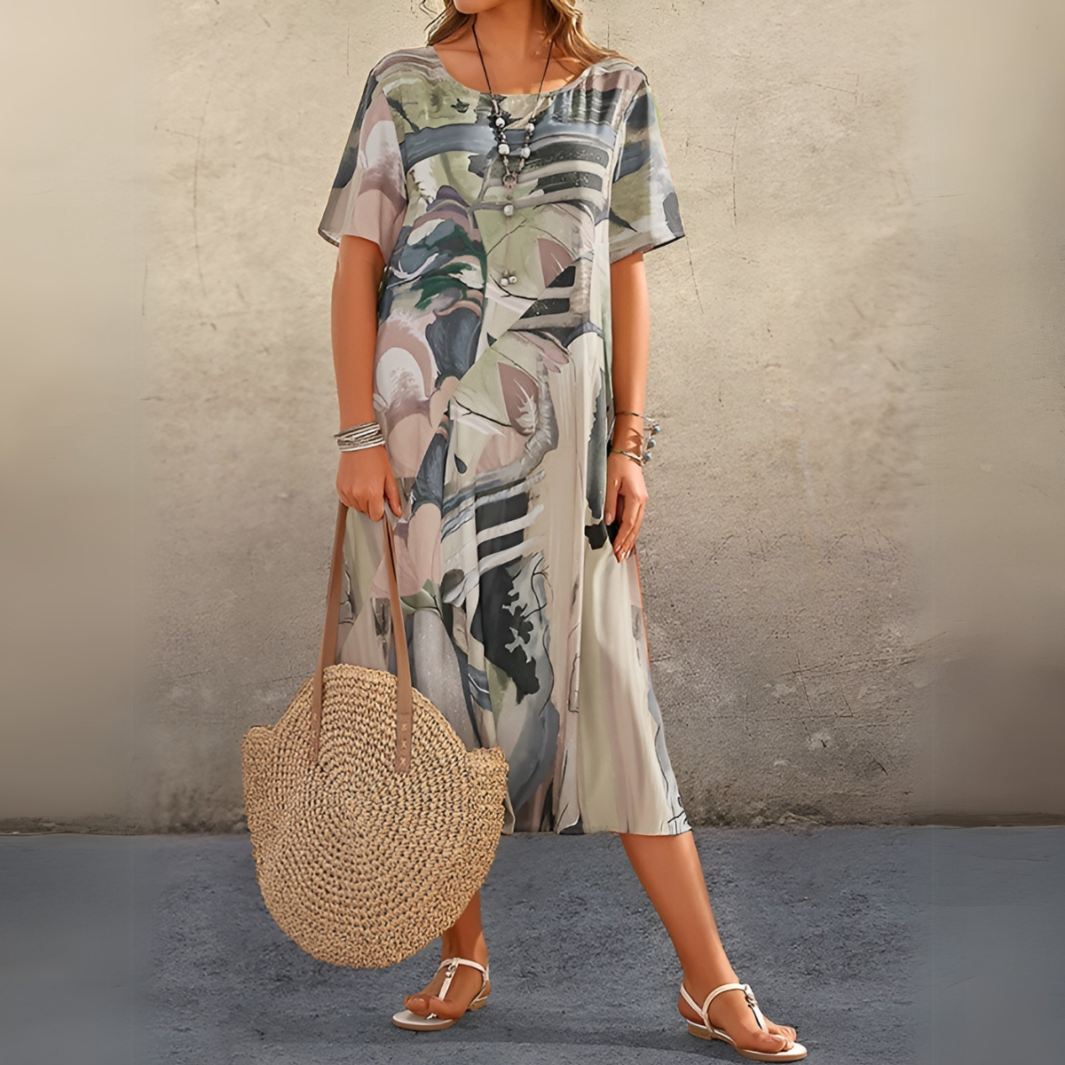 Joelle | Akışkan ve Şık Çiçekli Elbise